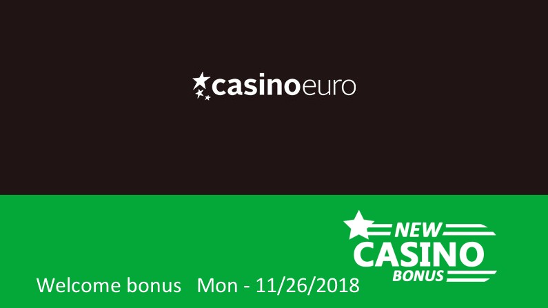 Casino Euro offering: Deposit & play £25/£100/£200 & Get 25/100/200 cash spins, 1st deposit bonus
