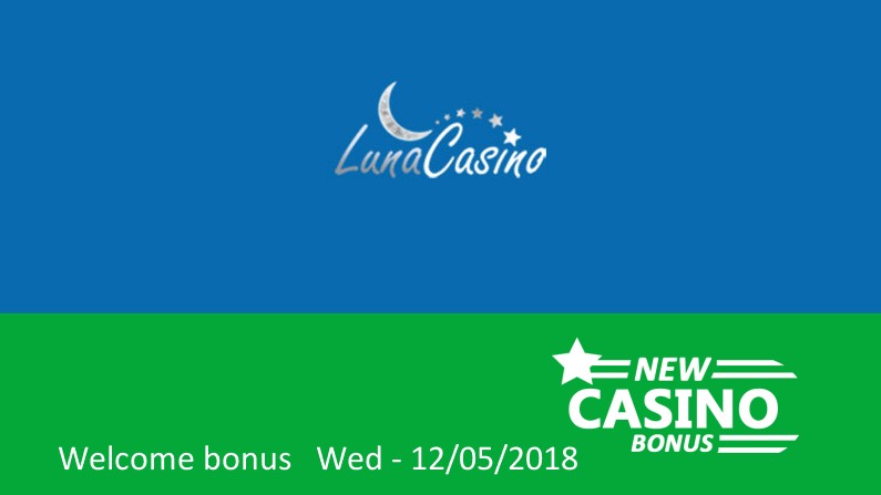 Luna Casino bonus, Up to 100 bonus spins, 1st deposit bonus