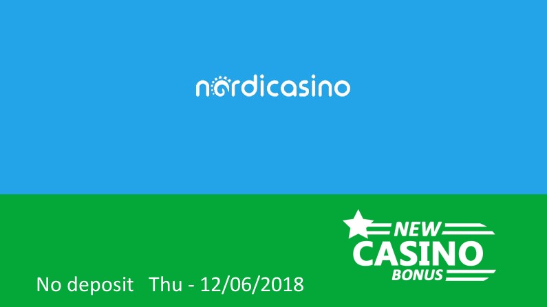 Latest no deposit sign up bonus from Nordicasino