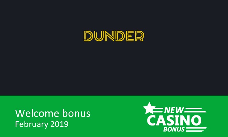 New Dunder Casino promotion: 200% up to 50£/€ in bonus + 180 bonus spins, 1st deposit bonus