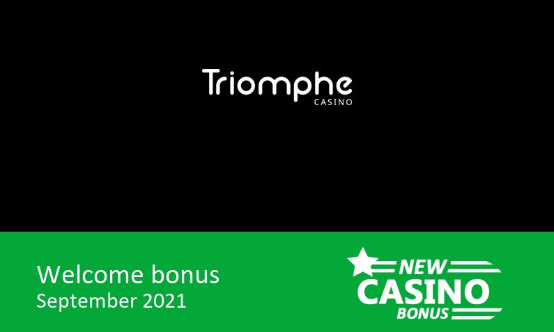 Triomphe Casino offering: 300% up to 1000€ in bonus, 1st deposit bonus