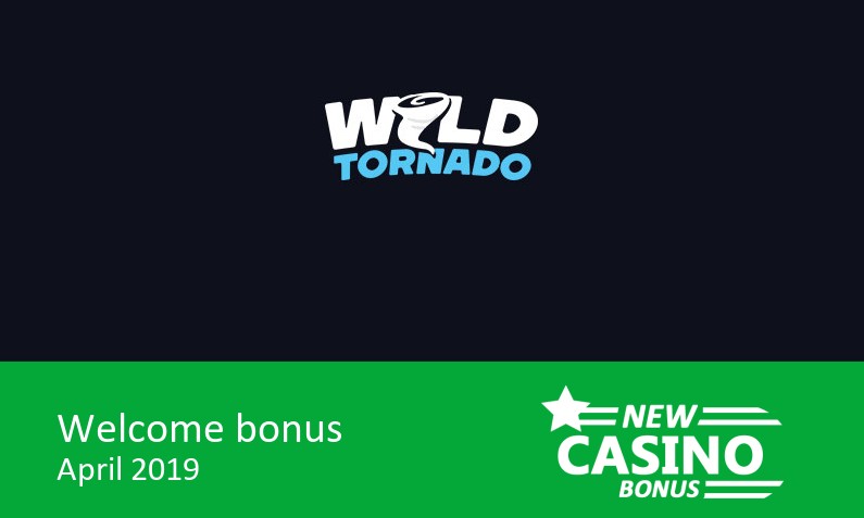 Wild Tornado Casino offering 100% up to 100€ in bonus + 100 bonus spins, 1st deposit bonus